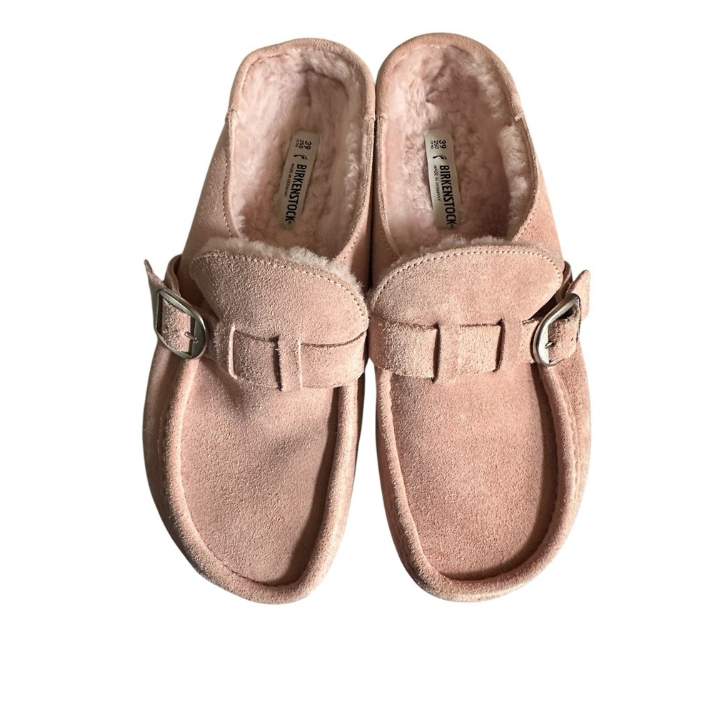 Birkenstock Pink Suede Mules